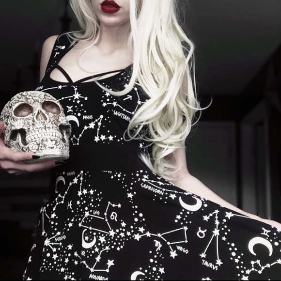 ⚡️HP⚡️Zodiac Constellation Sun Dress Goth Witch - Picture 4 of 8